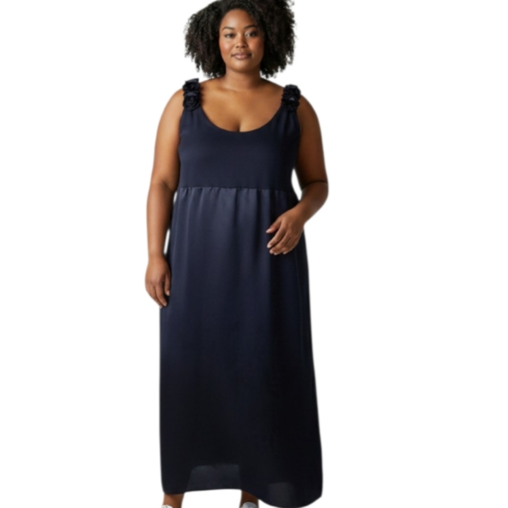 SIMPLY VERA VERA WANG NAVY BLUE DRESS SZ.14 EUC.  GORGEOUS DRESS IN EXCELLENT US